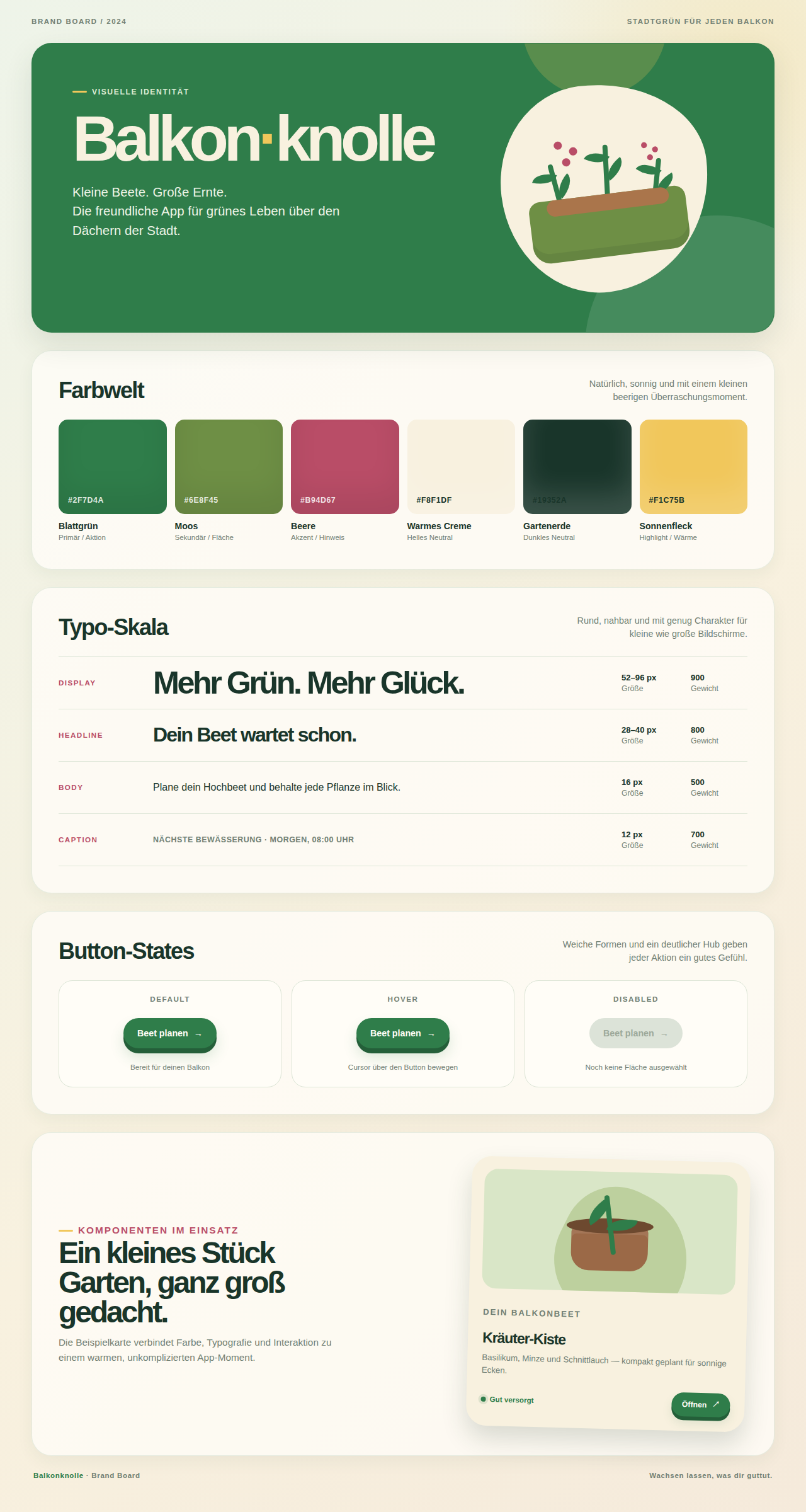 Screenshot (Desktop) des Artefakts, das GPT-5.6 Luna für „Brand-Board“ gebaut hat